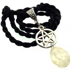 Brazillian Quartz Gemstone Pentacle Pendant